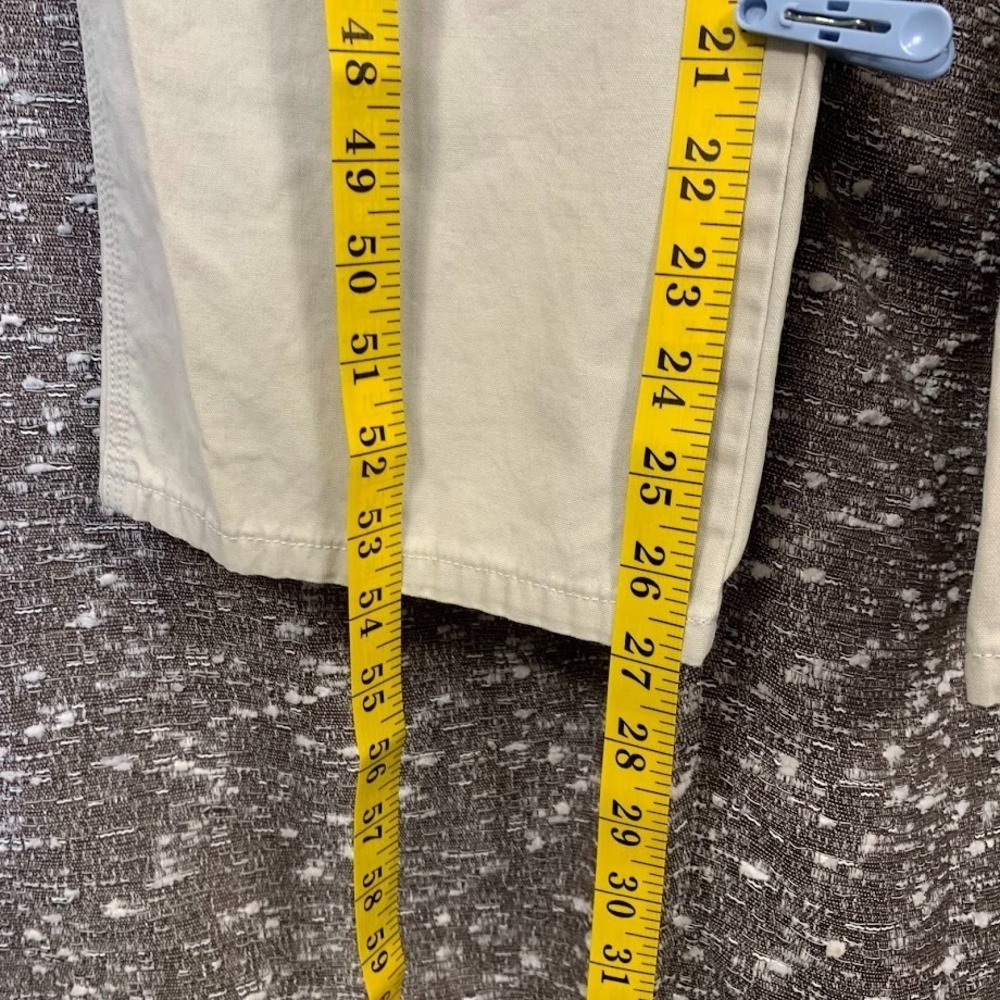 Vintage Y2K Old Navy Bib Carpenter Overalls Beige Denim Cargo Utility Women's XS - Picture 5 of 13